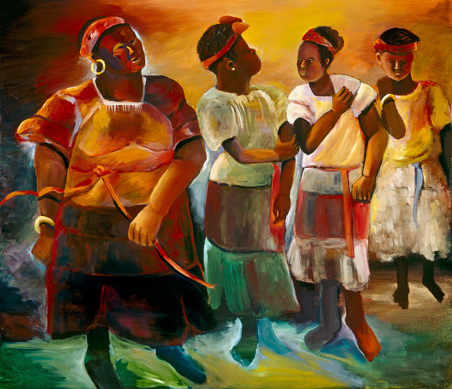 Music Painting - Bermuda Dancers by Bettye  Harwell