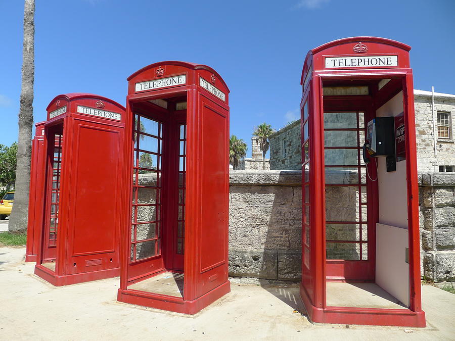 Bermuda Phone Boxes 1 Photograph by Richard Reeve