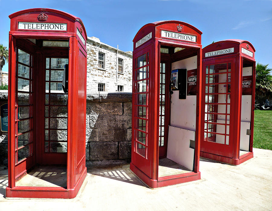 Bermuda Phone Boxes 2 Photograph by Richard Reeve