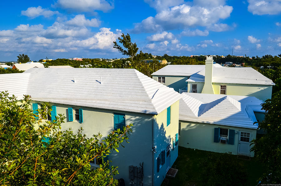 Bermuda Zig-Zag Rooftops Photograph by Jeff at JSJ Photography