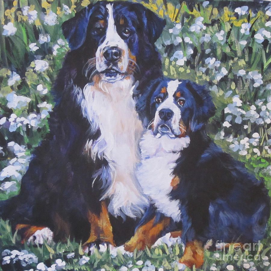 Bernese Mountain Dog Painting by Lee Ann Shepard