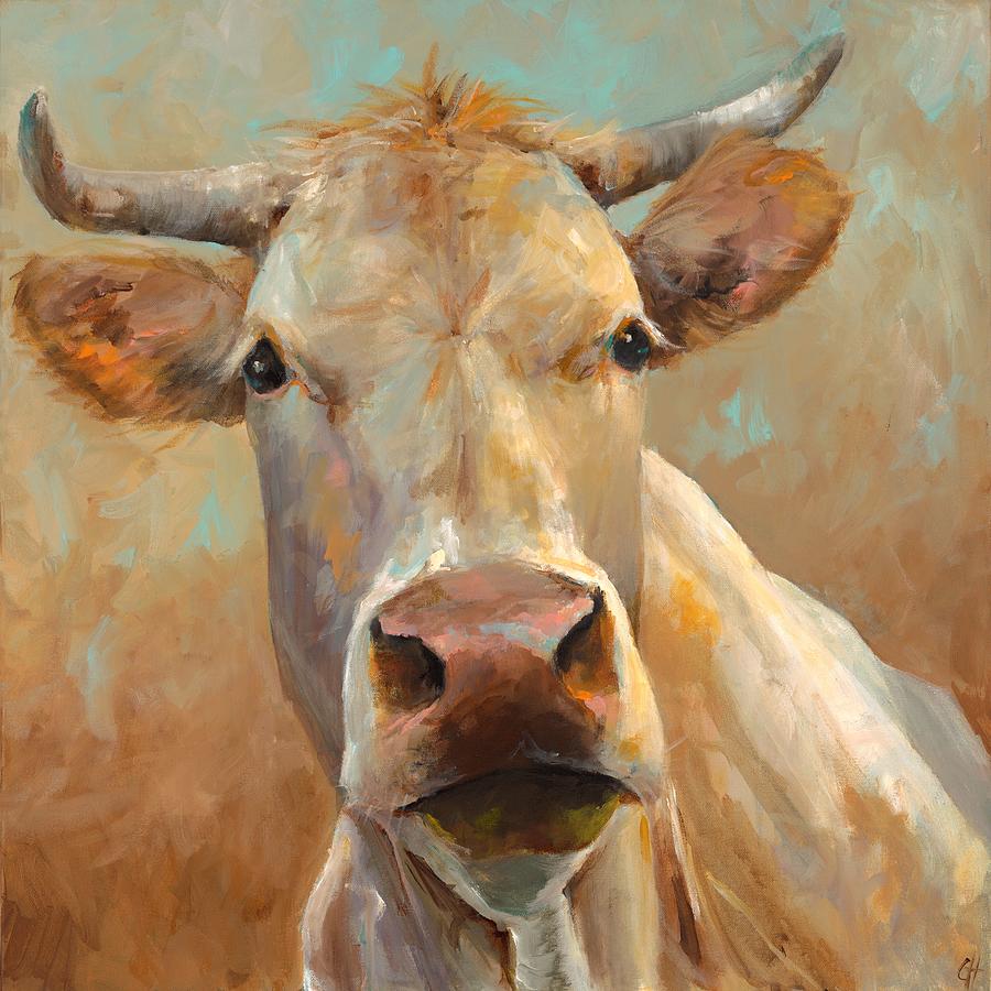 Cow Painting - Bernice by Cari Humphry