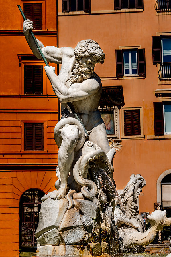 Bernini Fountain Piazza Navona Rome Italy Photograph by Xavier Cardell