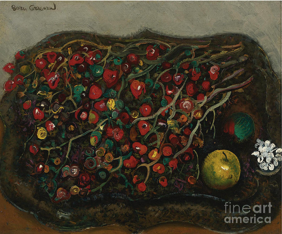 Berries And Apples Painting by Celestial Images
