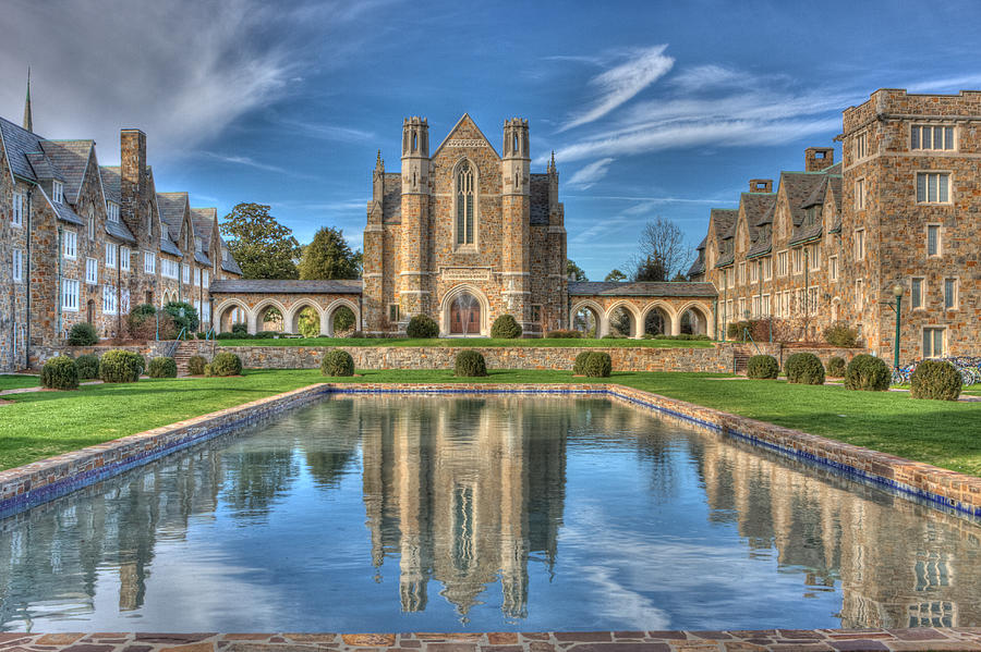 Berry College reflection pool at Ford Hall Photograph by Gerald Adams ...