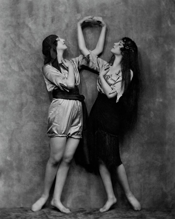 Berthe And Francesca Braggiotii Posing Photograph by Nickolas Muray