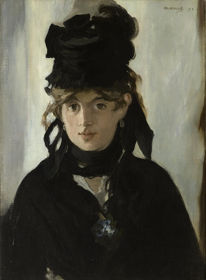 Edouard Manet Painting - Berthe Morisot With a Bouquet of Violets by Edouard Manet