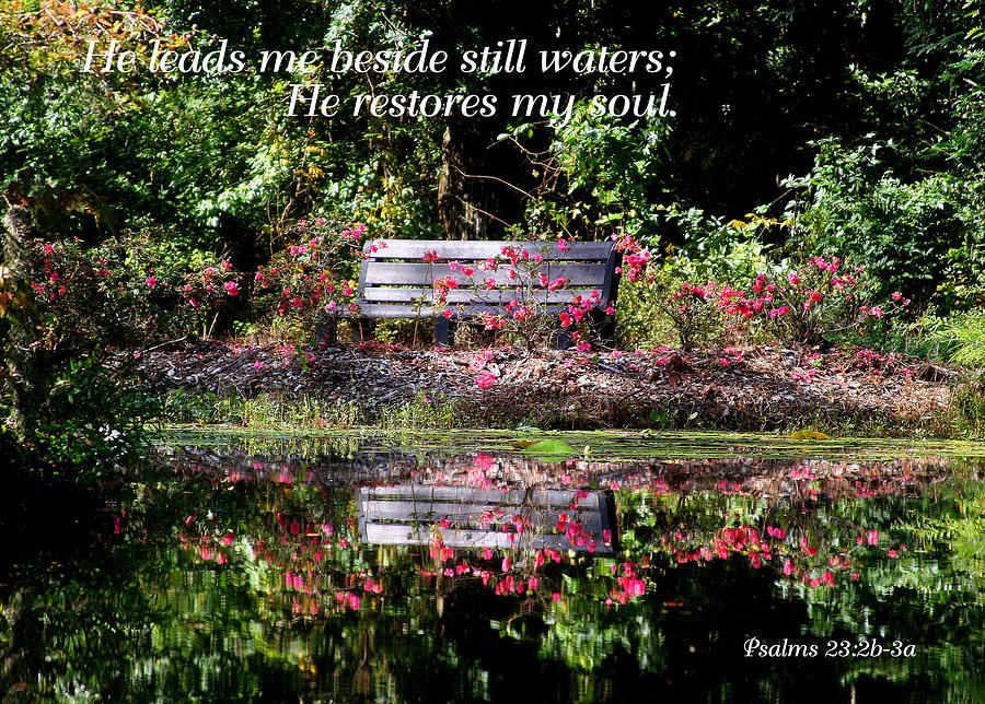 23rd Psalm Photograph - Beside Still Waters by Paula Tohline Calhoun