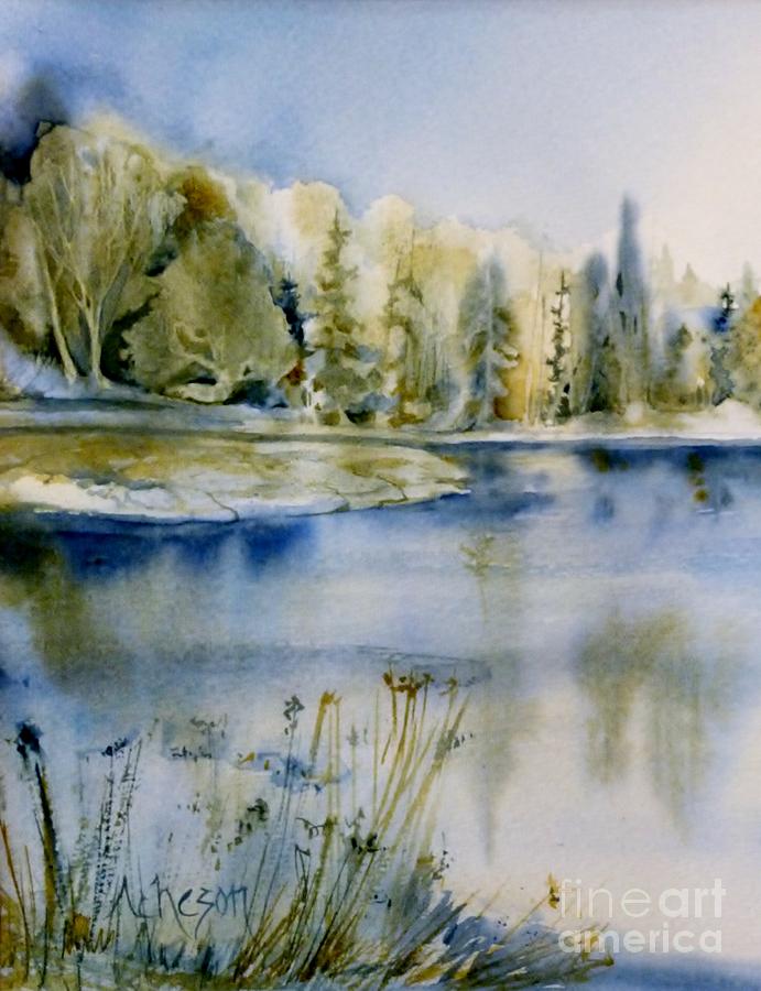 Beside the Lake Painting by Donna Acheson-Juillet