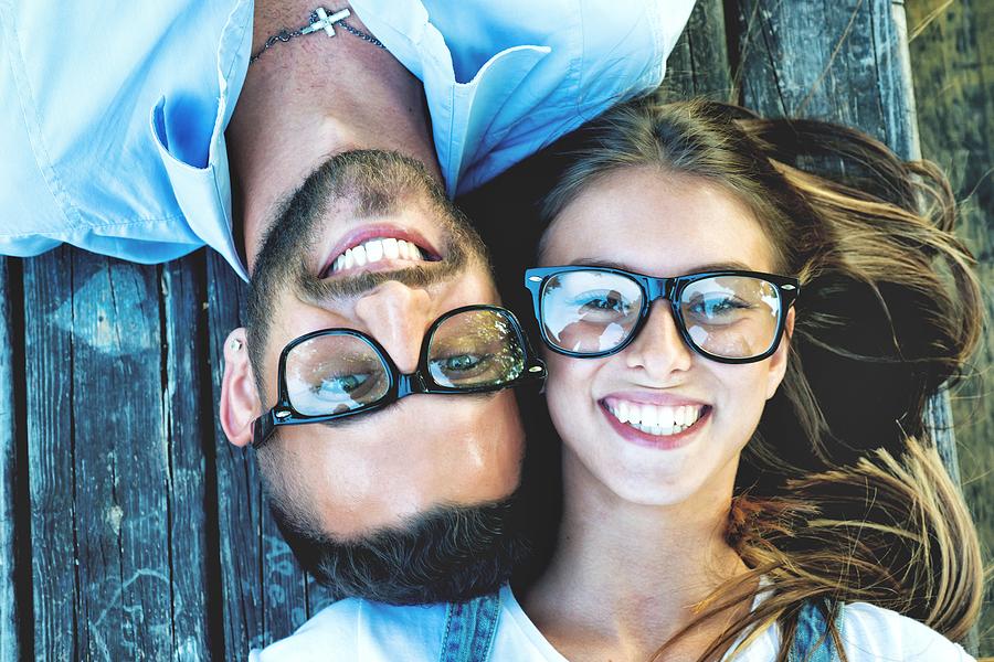Bespectacled Couple Portrait Photograph by SeanShot
