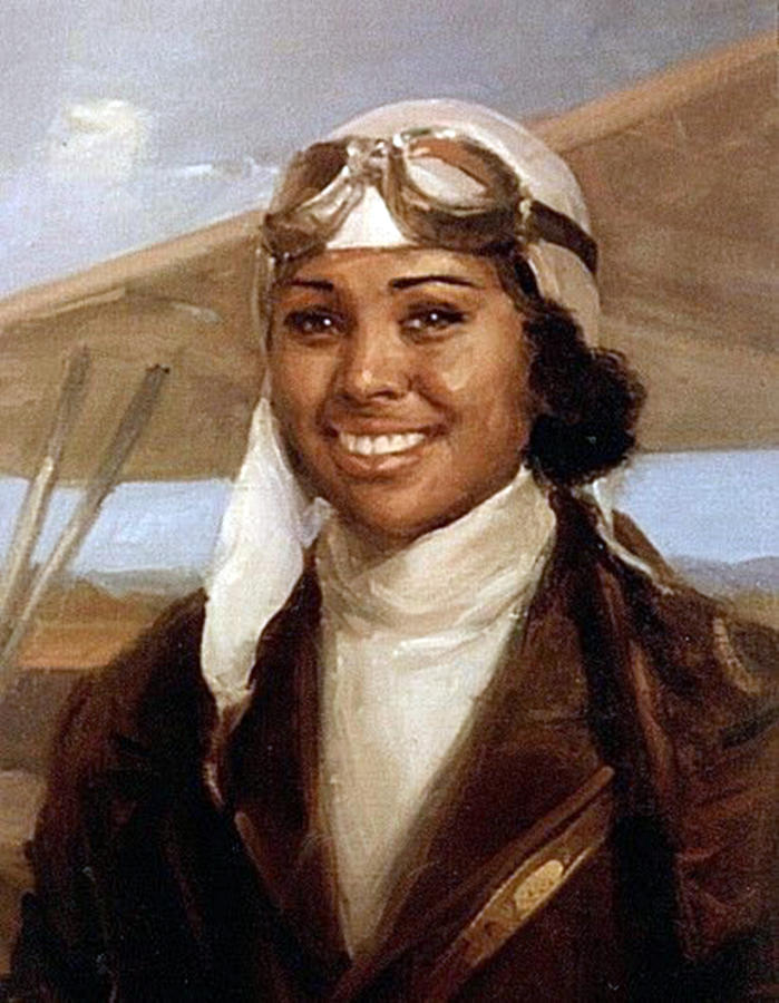 Bessie Coleman, American Aviator Painting by Science Source