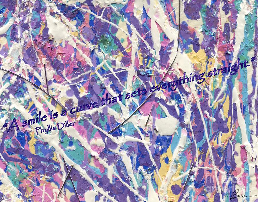 Besso Pollock Smile Quotes Digital Art by Mars Besso