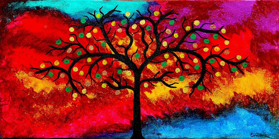 abstract art paintings trees