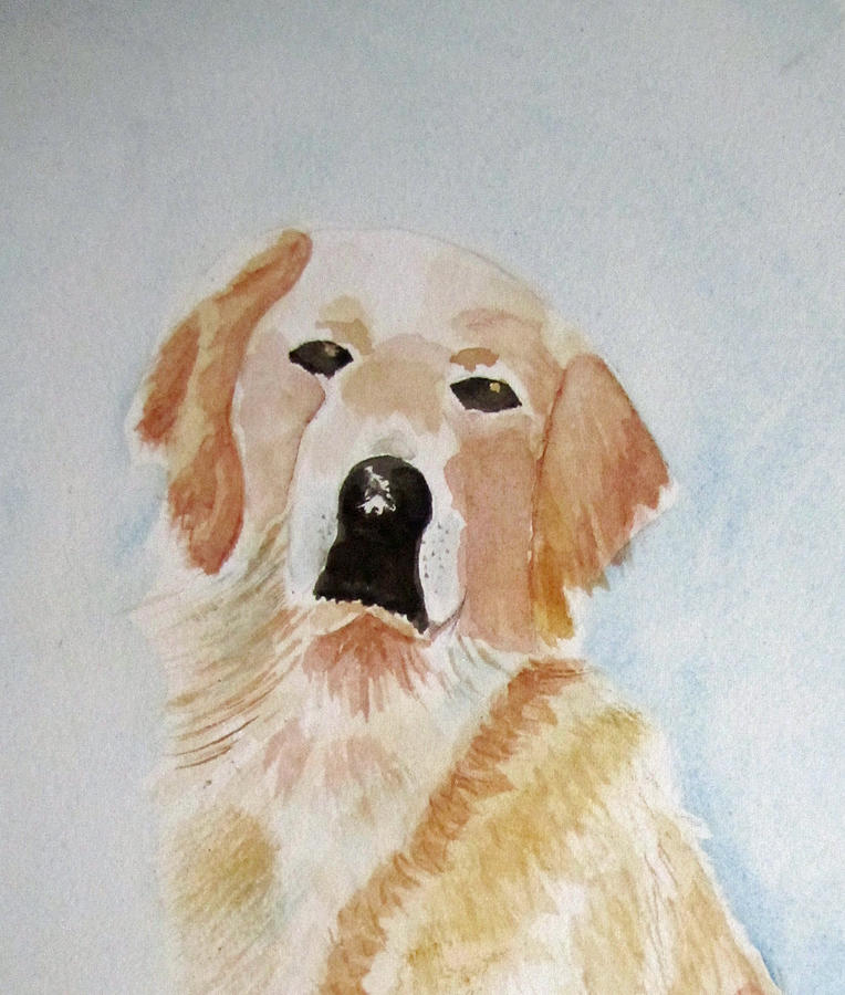 Dog Painting - Best friend 2 by Elvira Ingram