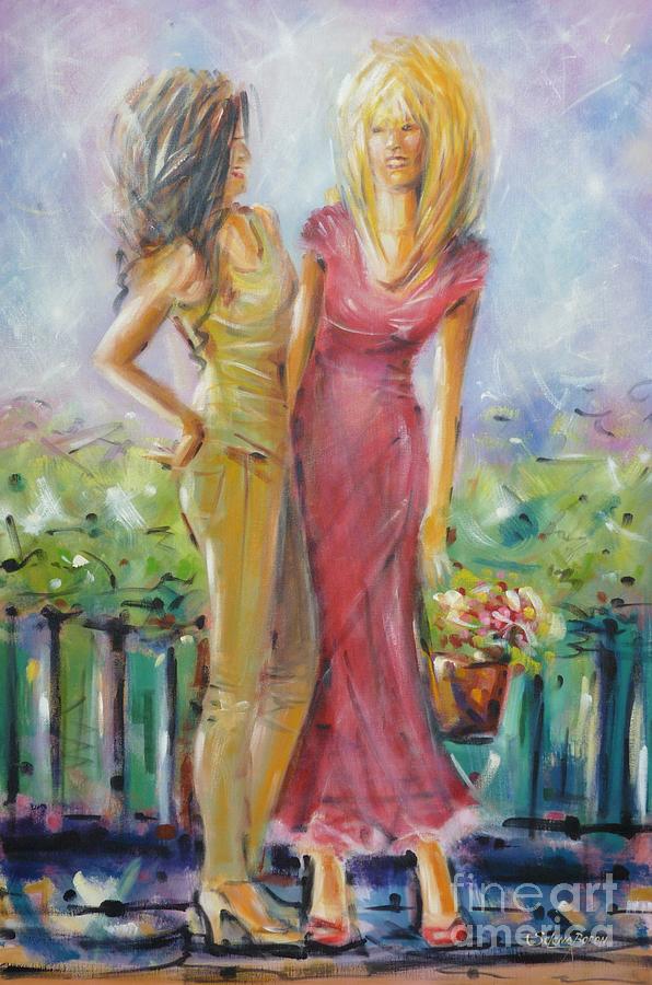 Women Painting - Best Friends 171008 by Selena Boron