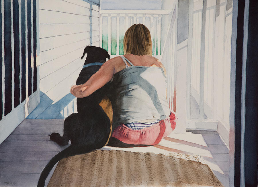 Dog Painting - Best Friends by Christopher Reid