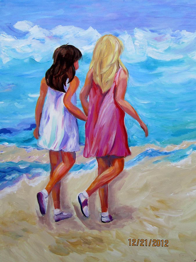 Best friends forever Painting by Rosie Sherman