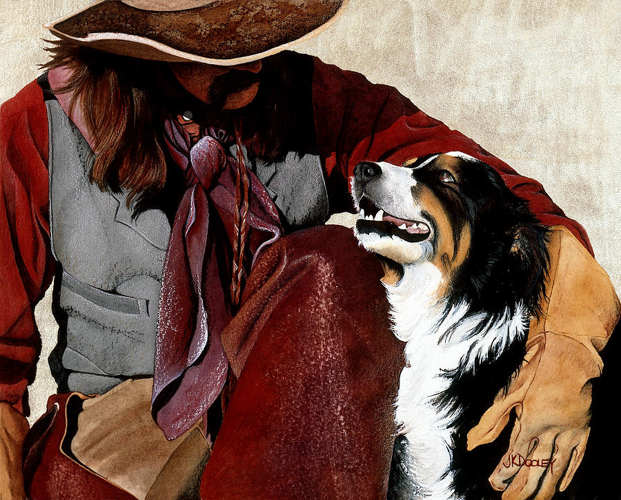 Dog Painting - Best Friends by JK Dooley
