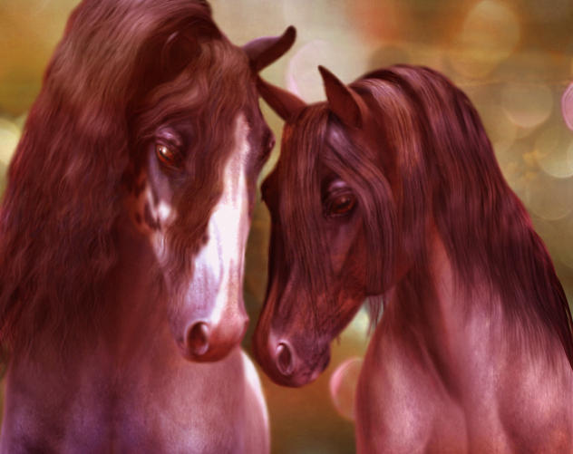 Best Friends Painting by Suzanne Silvir