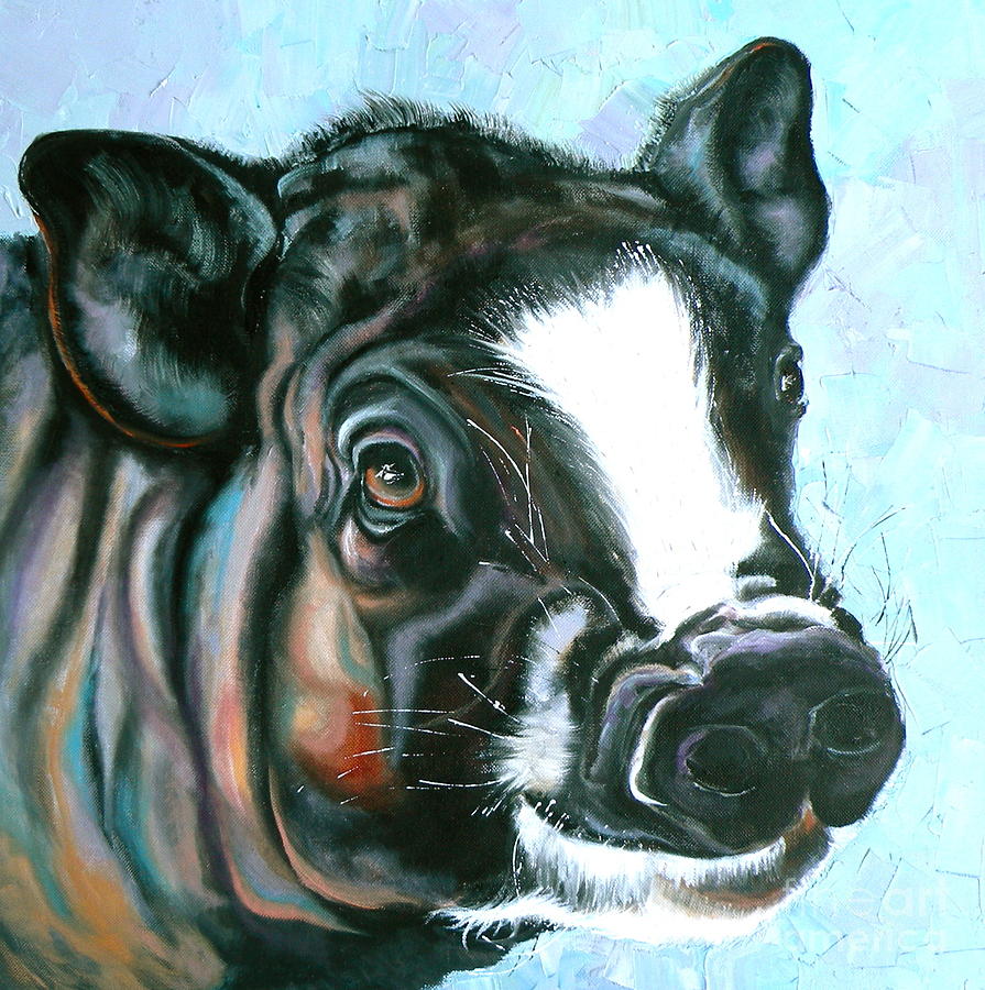 Nature Painting - Best Pig Ever by Susan A Becker