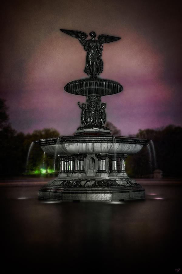 Bethesda Fountain at Night Photograph by Chris Lord