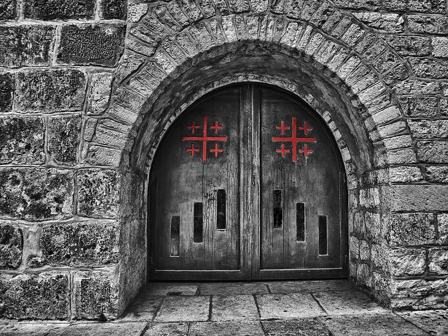 Bethlehem Doorway BW Photograph by Mark Fuller