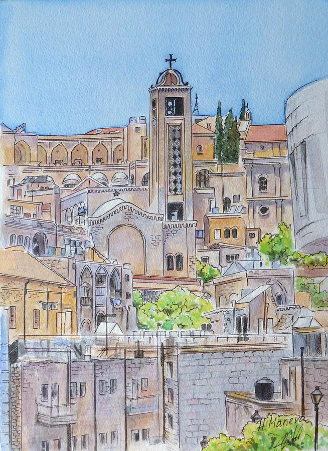 Bethlehem Painting by Henrieta Maneva