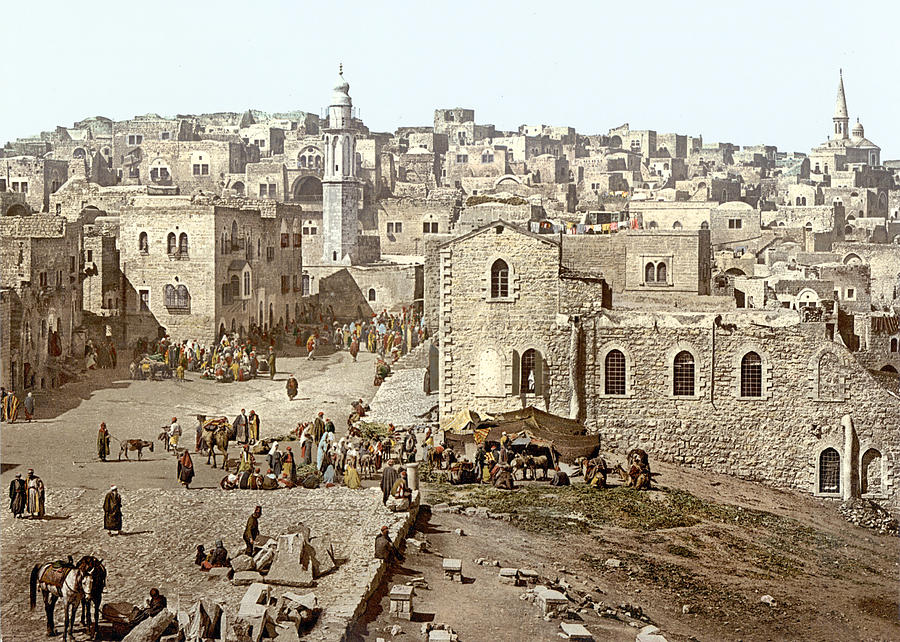 Bethlehem Manger Square 1900 Photograph