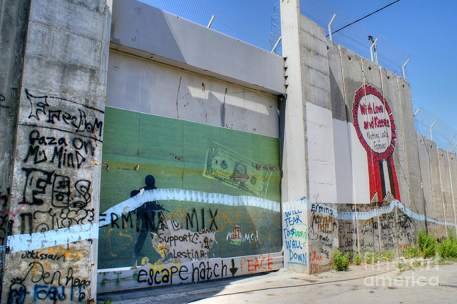 Bethlehem Photograph - Bethlehem Separation Wall 4 by David Birchall