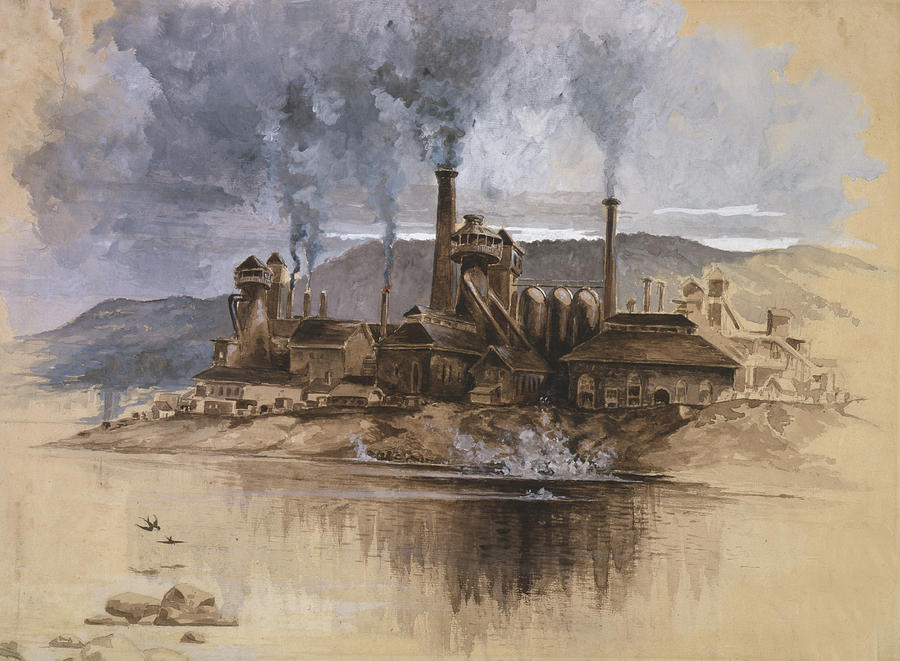 Bethlehem Steel Corporation Circa 1881 Painting
