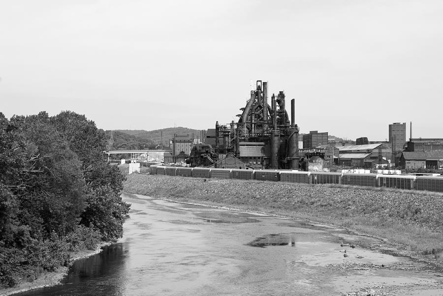 Bethlehem Steel in Black and White Photograph by Michael Dorn