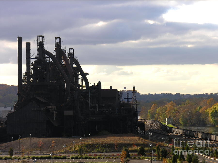 Bethlehem Steel on the Lehigh River Photograph by Jacqueline M Lewis