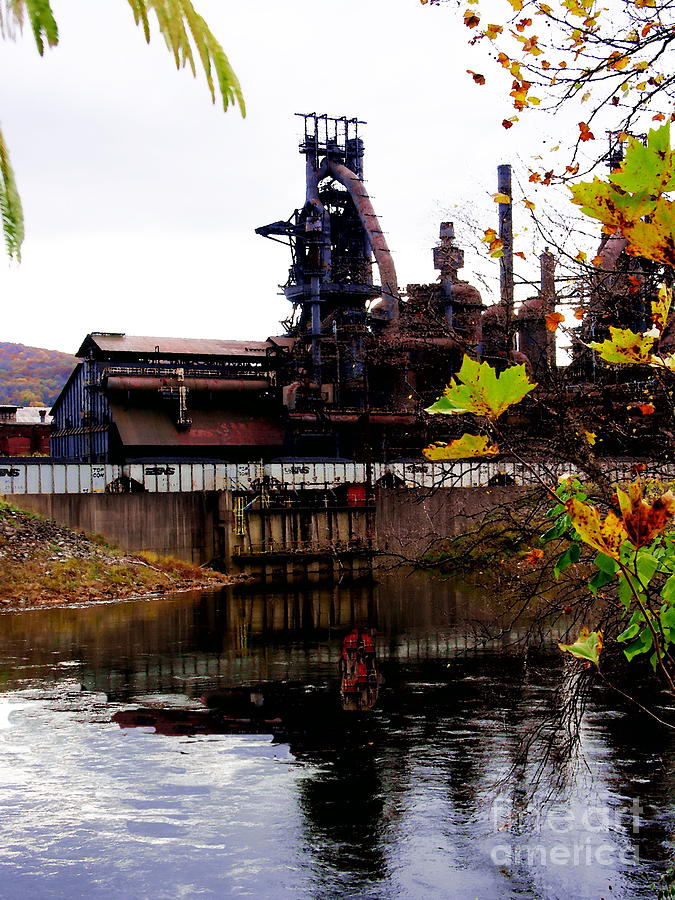 Bethlehem Steel Reflections One Photograph by Jacqueline M Lewis