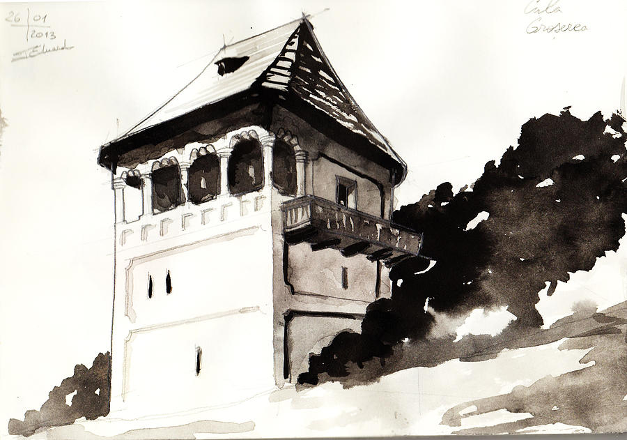 Another Drawing - Bethlen-Haller Balta Stronghold by Eduard