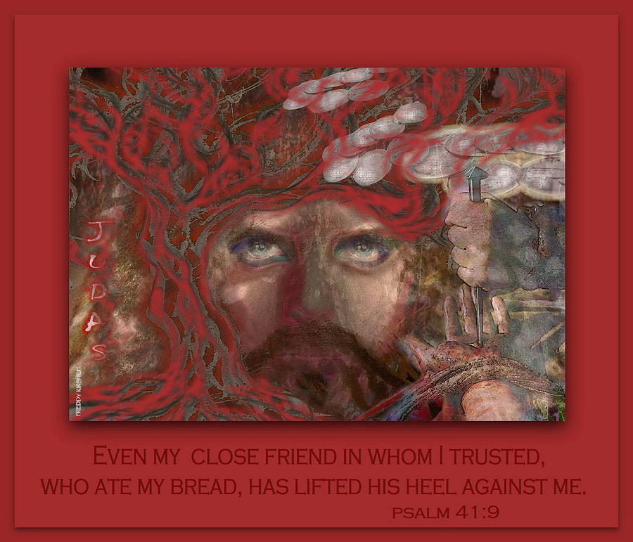 Judas Painting - Betrayal of judas by Freddy Kirsheh