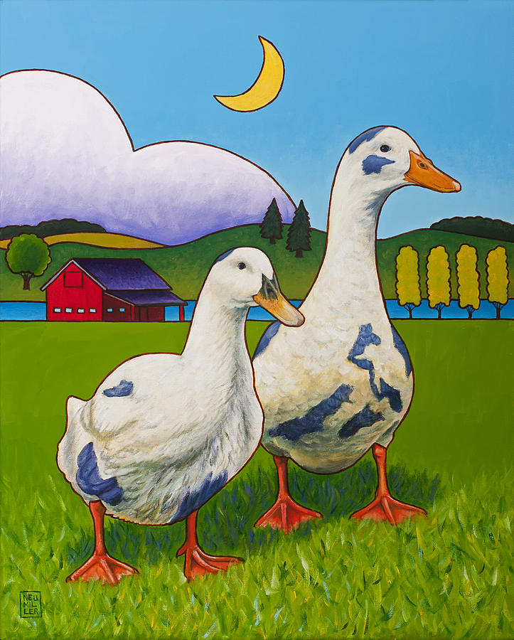 Duck Painting - Betsy and Walter of Whidbey by Stacey Neumiller