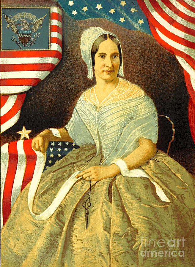 Betsy Ross, American Flag Design Photograph by British Library