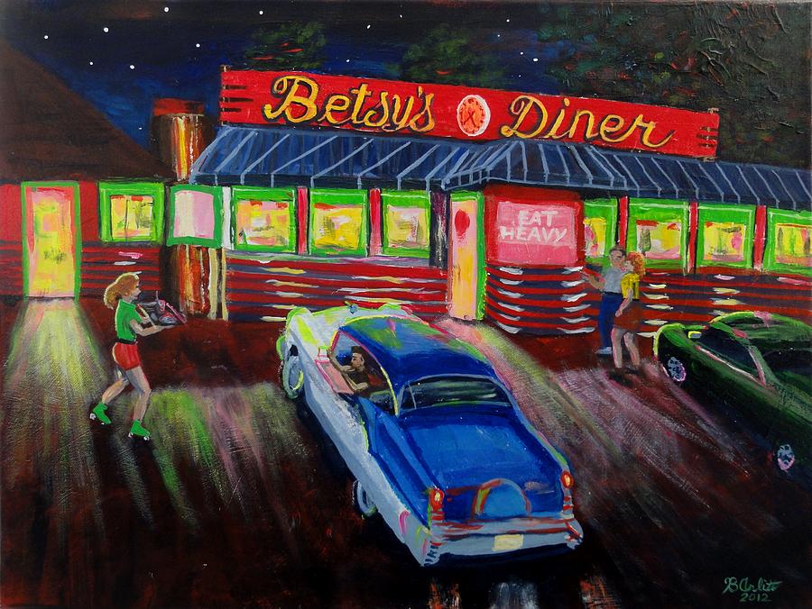 Betsys  Diner Painting by Brent Arlitt