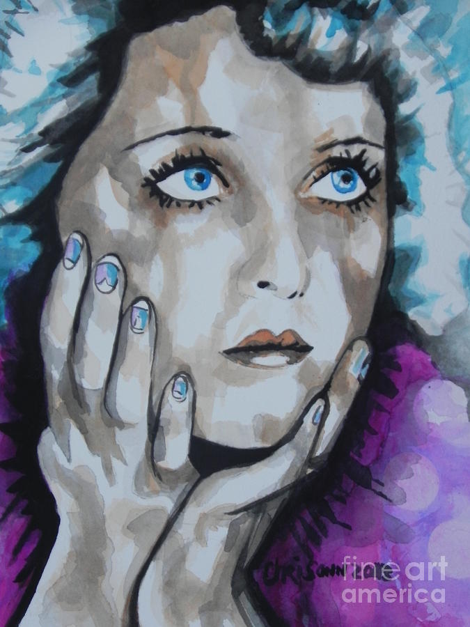 Celebrity Painting - Bette Davis  01 by Chrisann Ellis