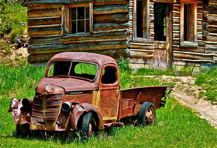 Vintage Truck Photograph - Better Days by Brent Sisson