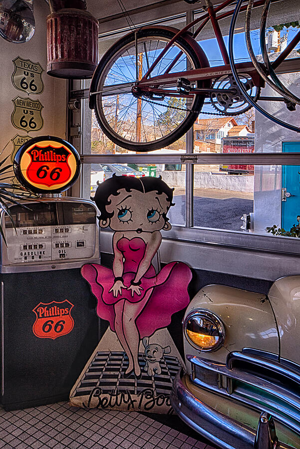 Betty Boop at Albuquerques 66 Diner Photograph by Priscilla Burgers