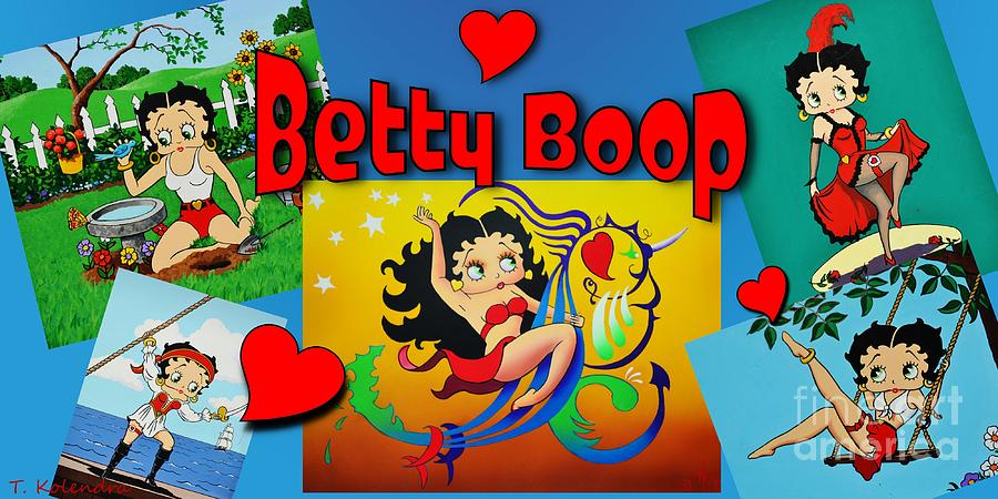 Betty Boop Fantasy Ride Painting By Thomas Kolendra Pixels
