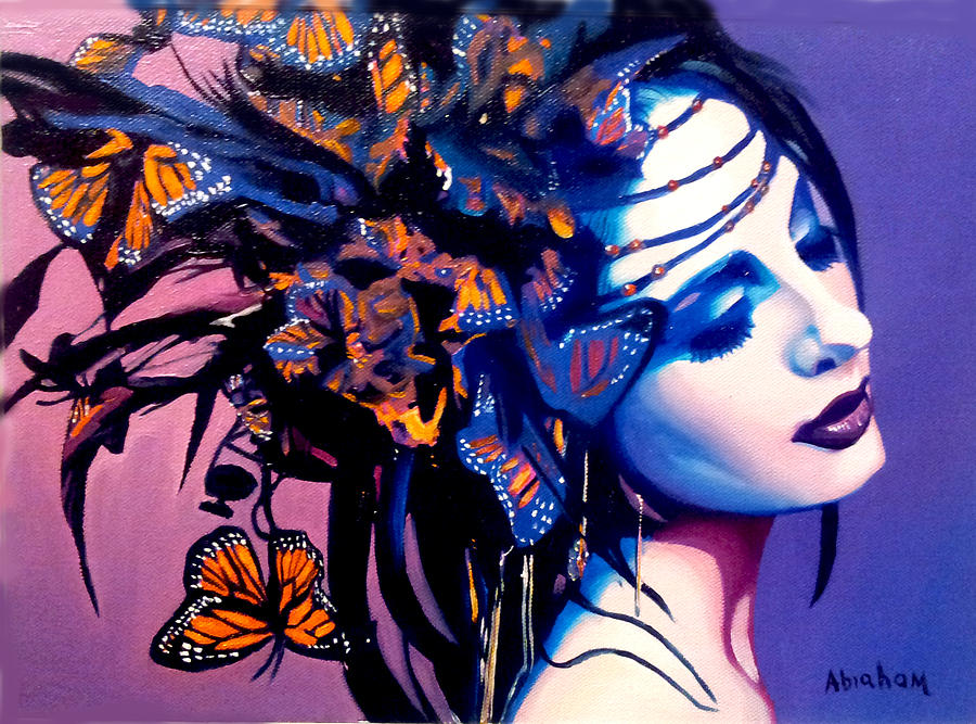 Butterflies Painting - Betty by Jose Manuel Abraham Butterflies Painting - Betty by Jose Manuel Abraham