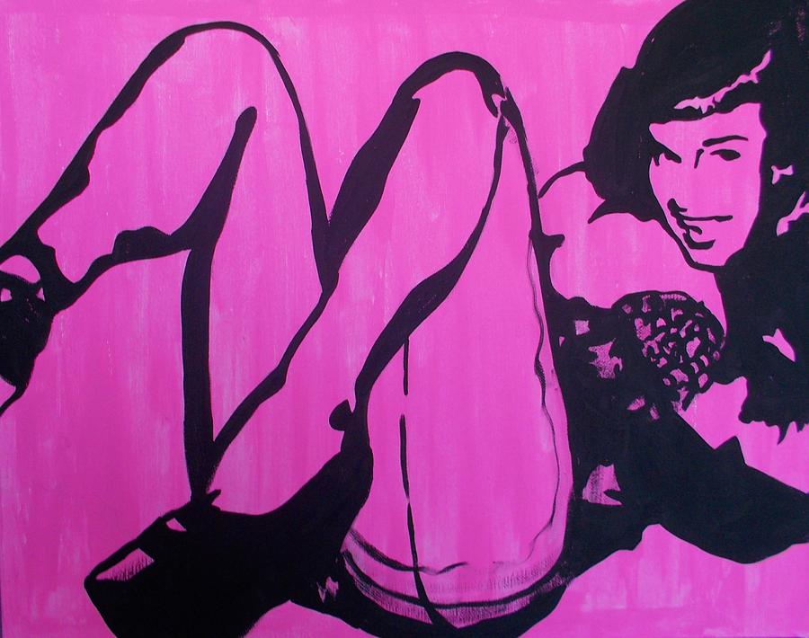 Betty Page  Painting by Marisela Mungia