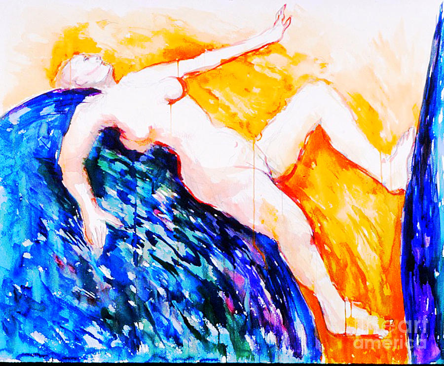 Between a Rock and a Hard Place Painting by Nancy Wait