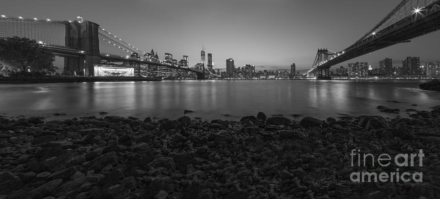 Black And White Photograph - Between a Rock and a Hard Place New York City-225 by Andria Patino