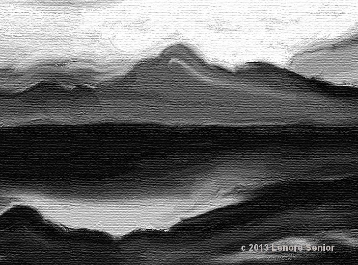 Black And White Painting - Between Heaven and Earth by Lenore Senior
