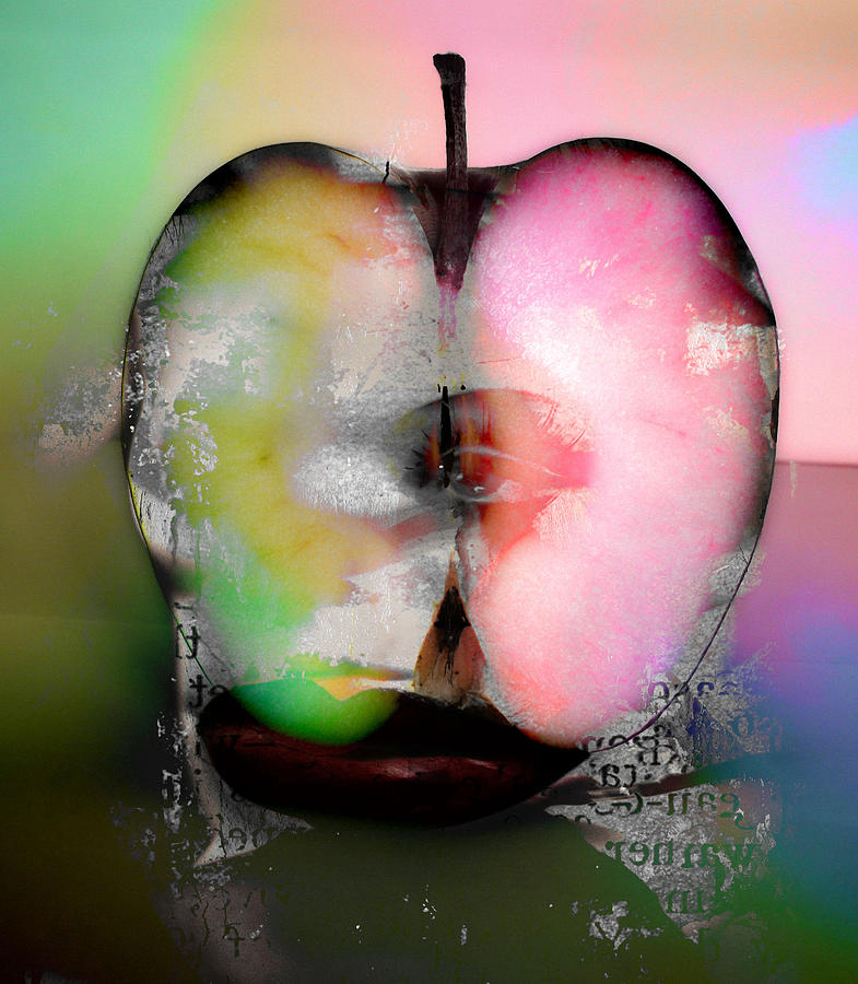 Portrait Photograph - Between My Apples  by J C