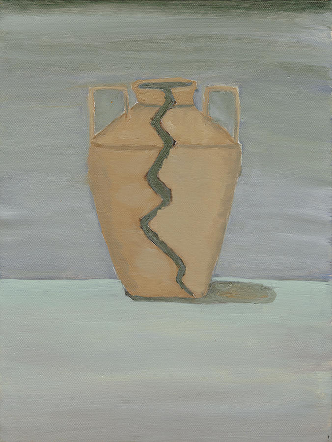Vase Painting - Between the Cracks by Carmela Cattuti