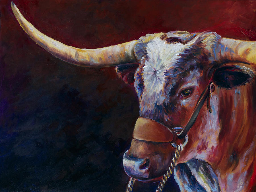 University Of Texas Painting - Bevo by Robert and Jill Pankey